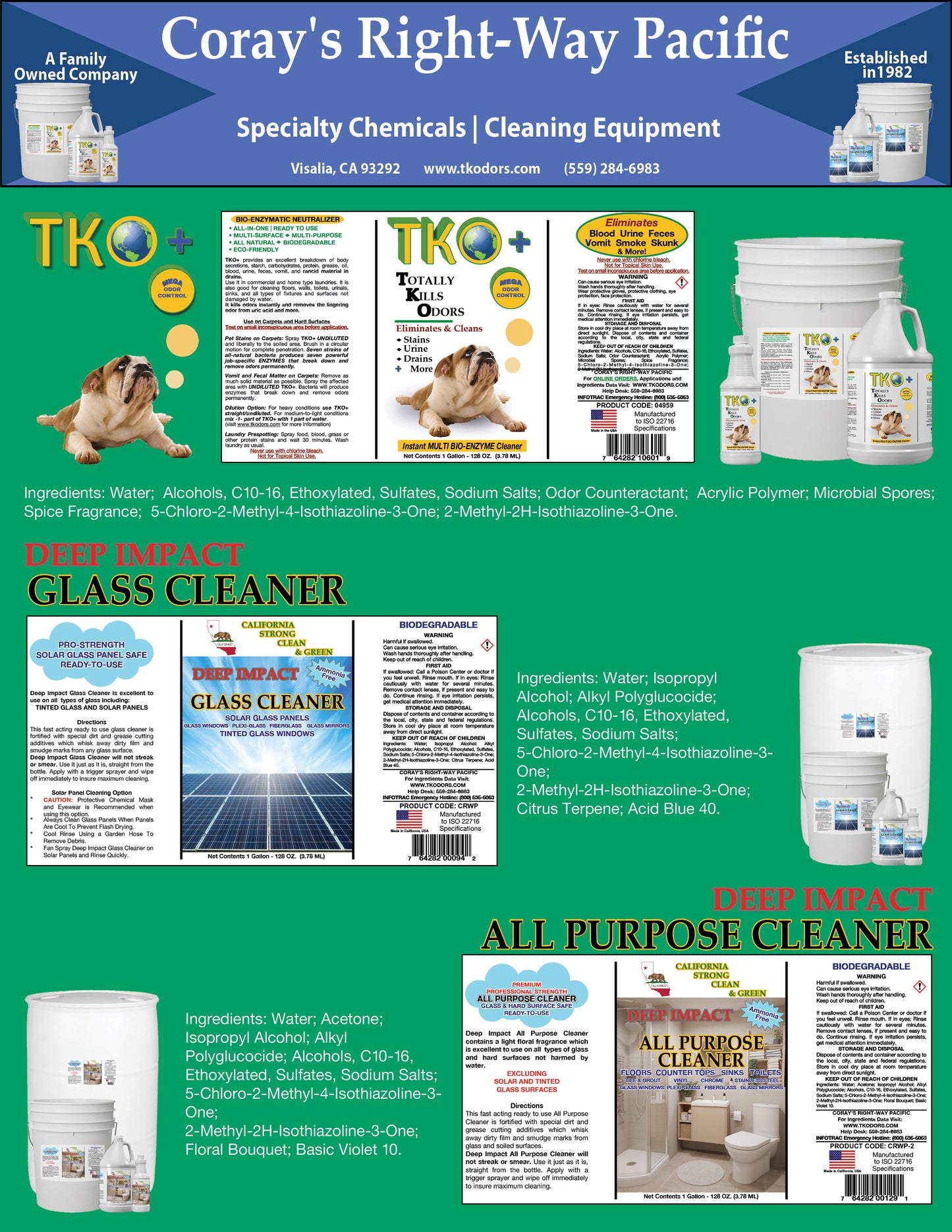 TKO+ | Deep Impact Glass Cleaner | Deep Impact A.P. Cleaner